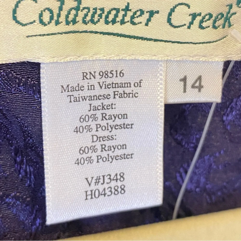 COLDWATER CREEK Women's Purple blazer SIZE 14 NEW